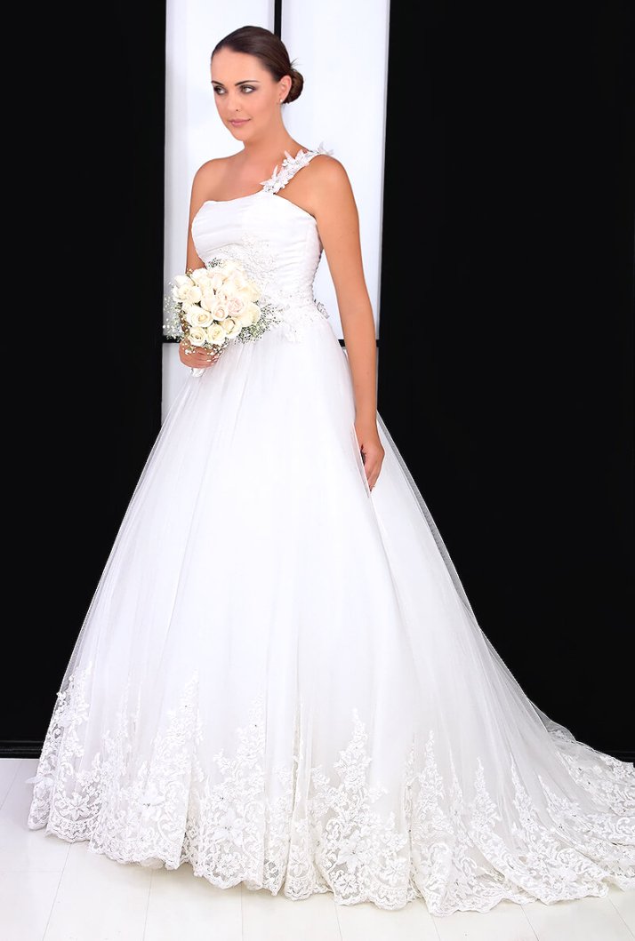 Un vestido de boda ideal para una boda de cuento de hadas.